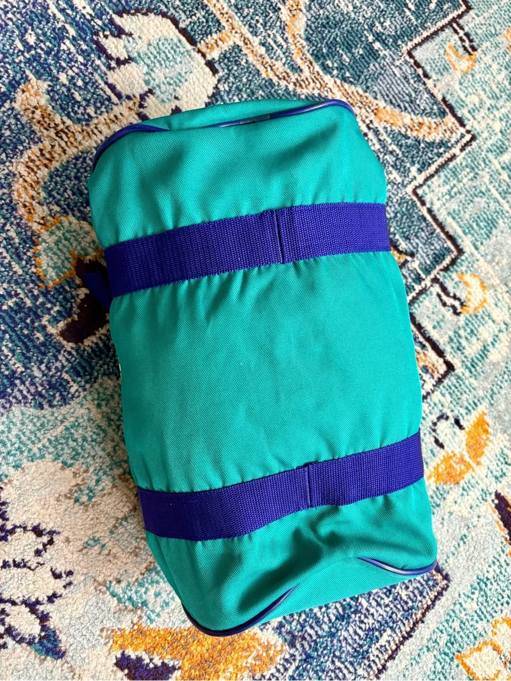 Vintage teal duffle